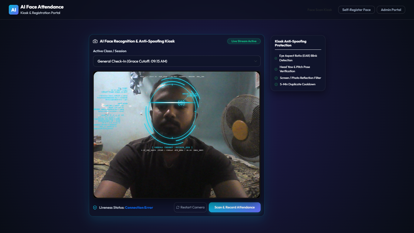 AI Face Recognition Attendance System Preview